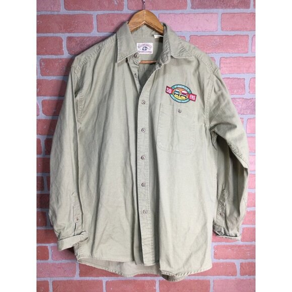 Vintage 90s Ford F Series Mens Shirt Eagle Dry Goods Button Up 50 years Medium